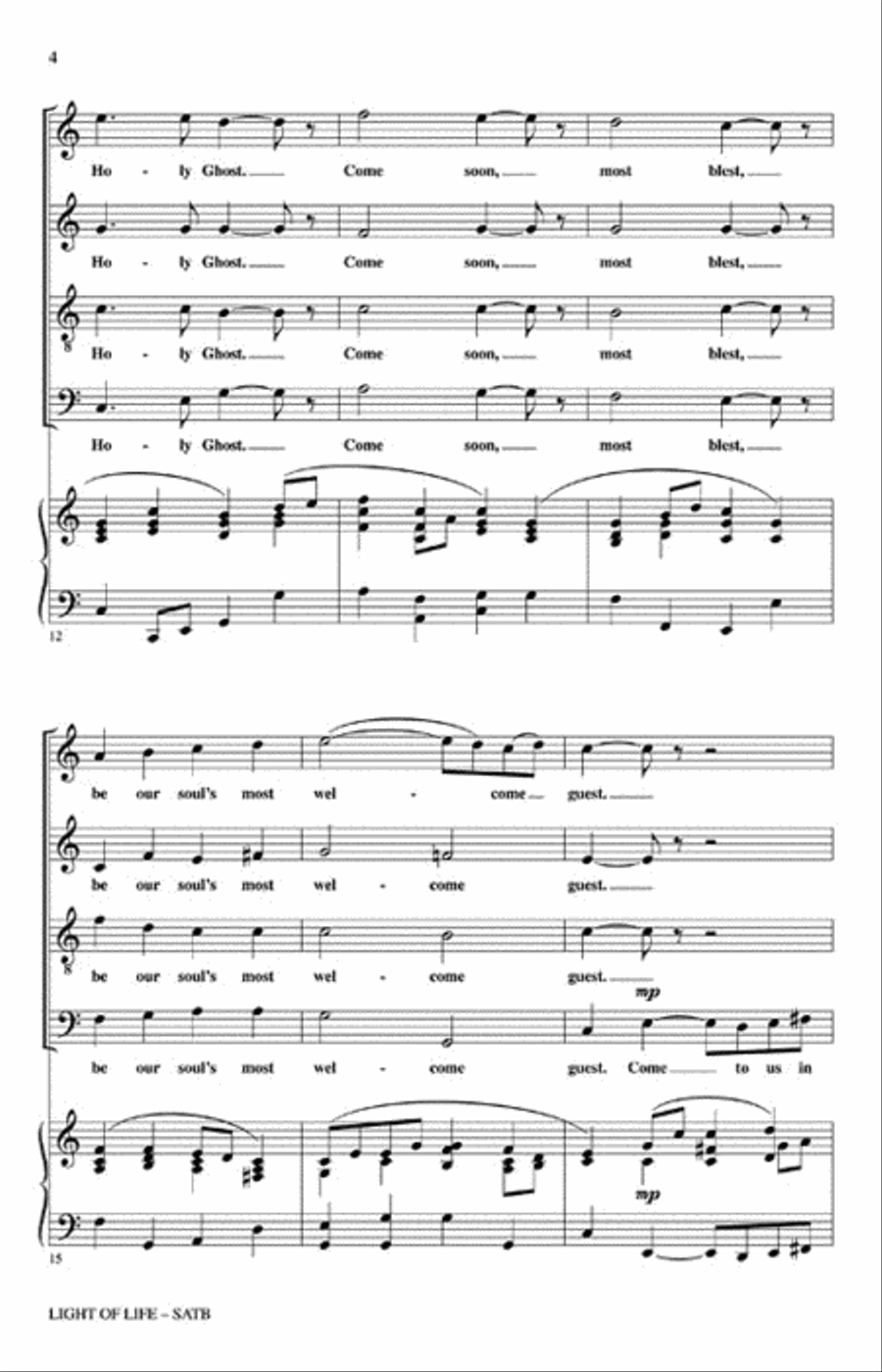 Light of Life 4-Part scores gallery preview page 3