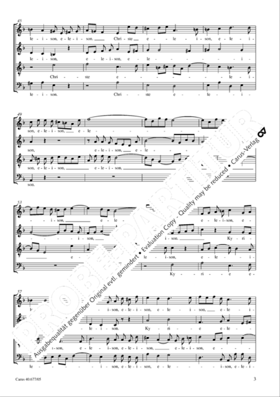 Mass in F major 4-Part scores gallery preview page 4