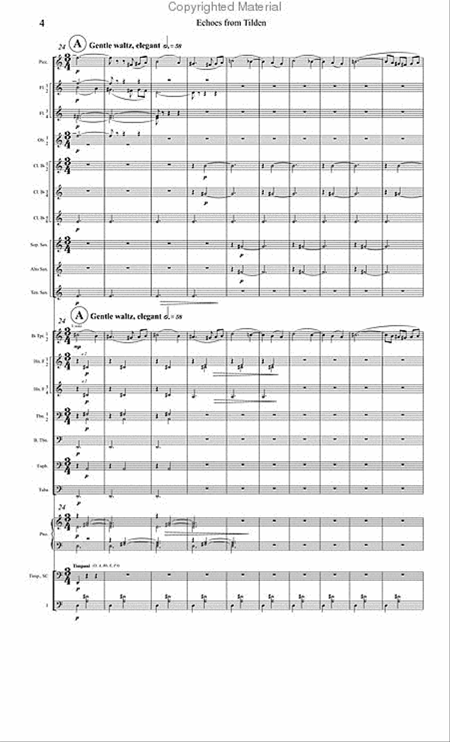 Echoes from Tilden Echoes from Tilden Concert Band scores gallery preview page 5