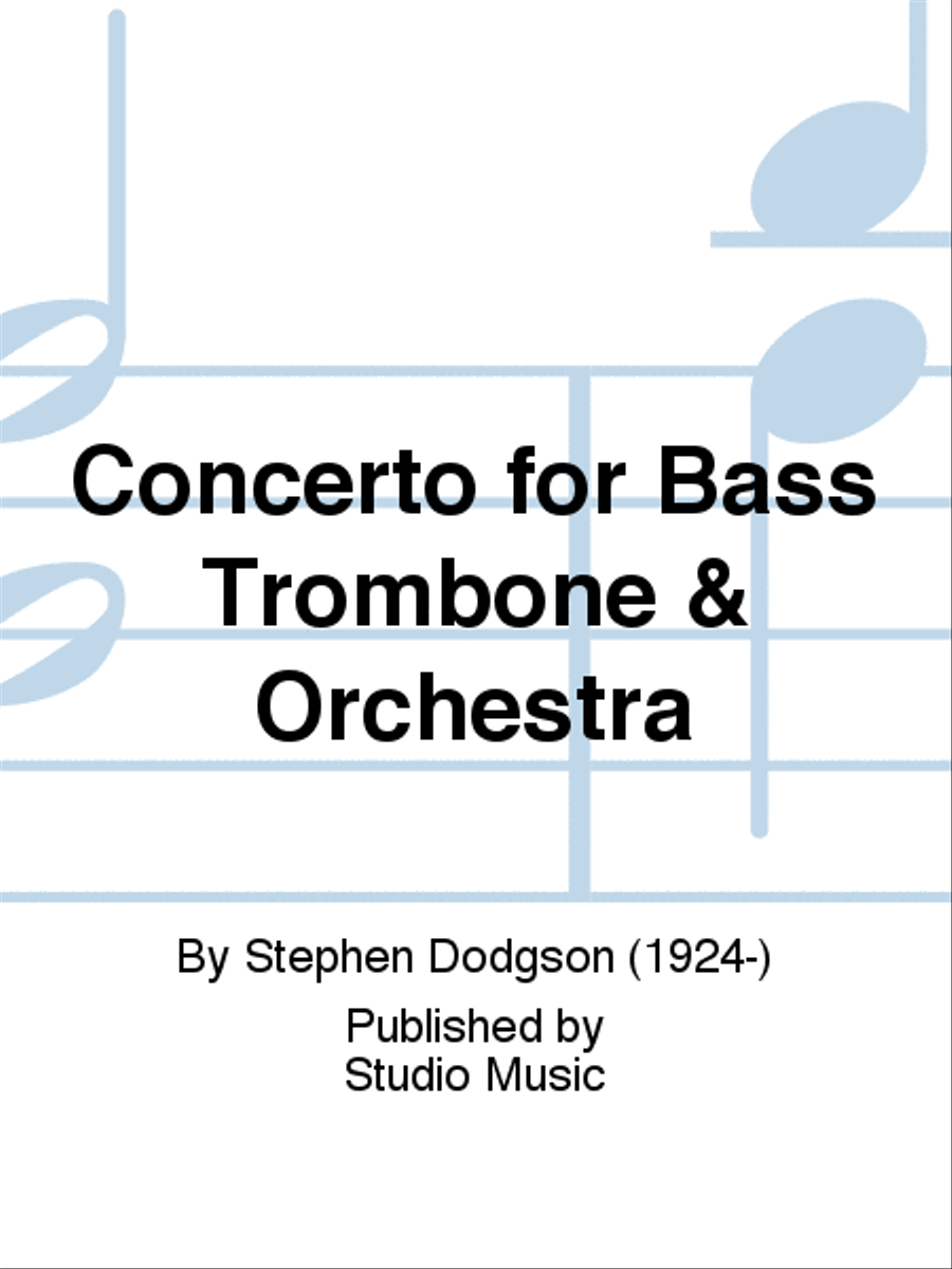 Concerto for Bass Trombone & Orchestra Bass Trombone scores gallery preview page 1