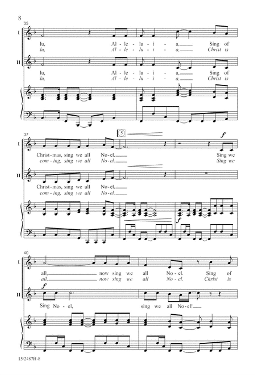 Sing We All Noel Sing We All Noel Unison Choir scores gallery preview page 8