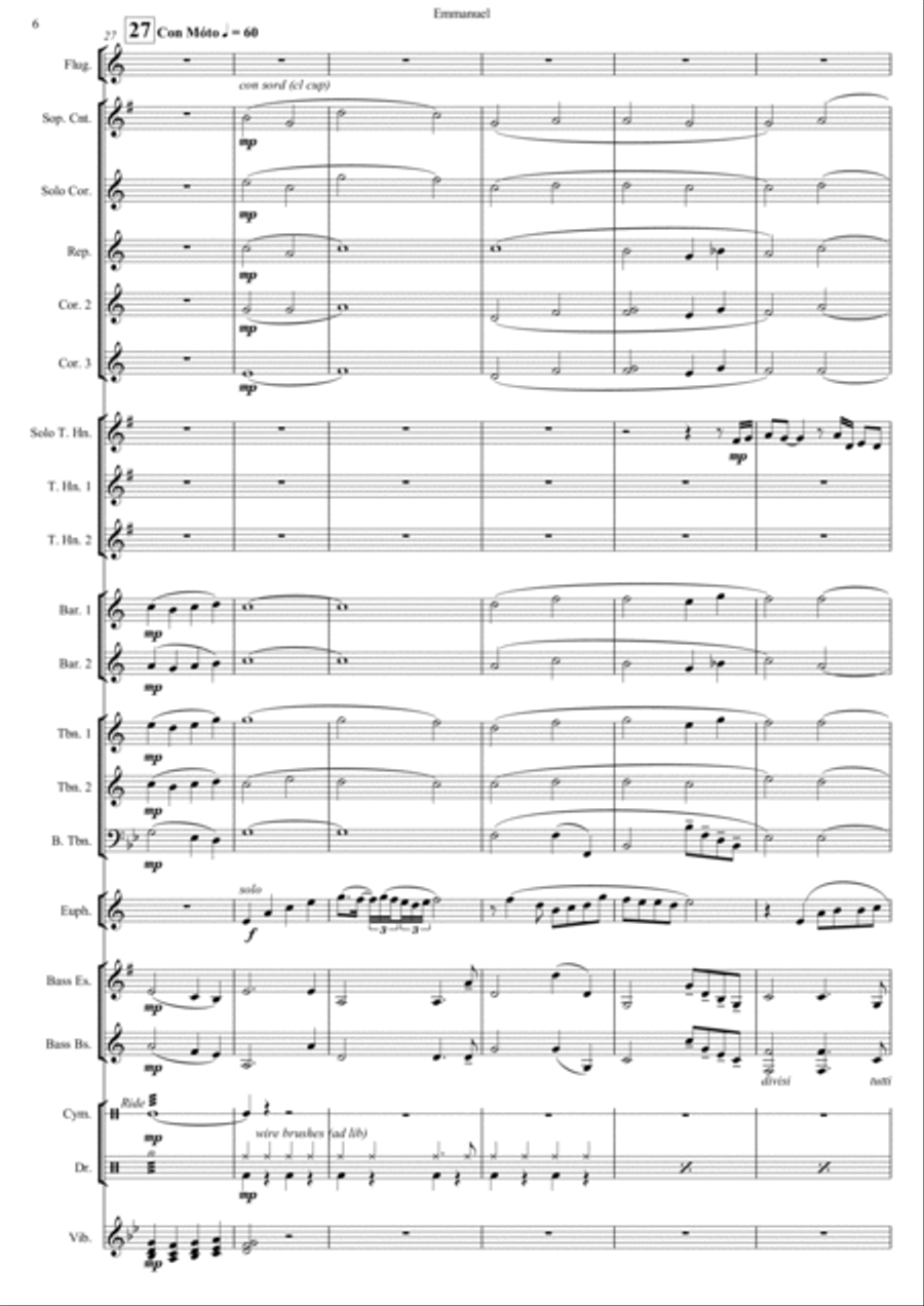 EMMANUEL EMMANUEL Brass Band scores gallery preview page 6