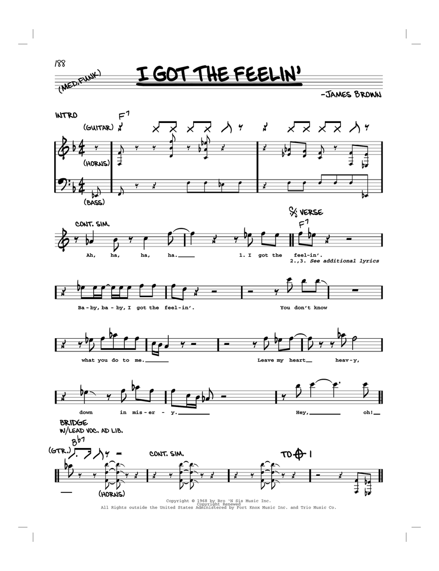 I Got The Feelin' Piano scores gallery preview page 1