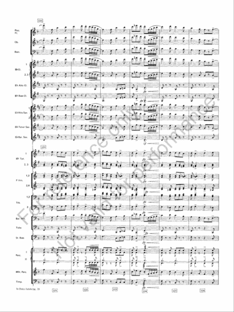 Symphonic Variations On 'In Dulci Jubilo' Concert Band scores gallery preview page 21