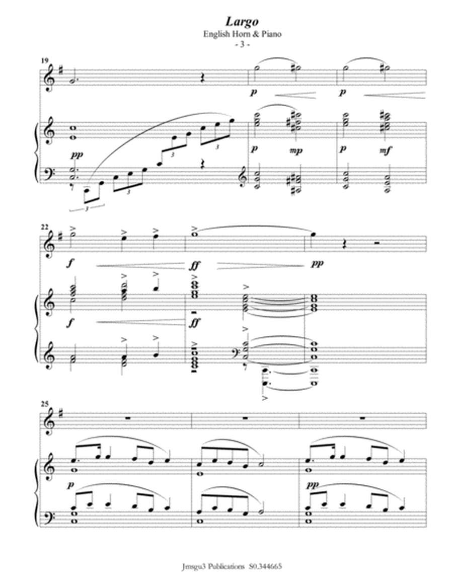 Dvořák: Largo from the New World Symphony for English Horn & Piano image number null