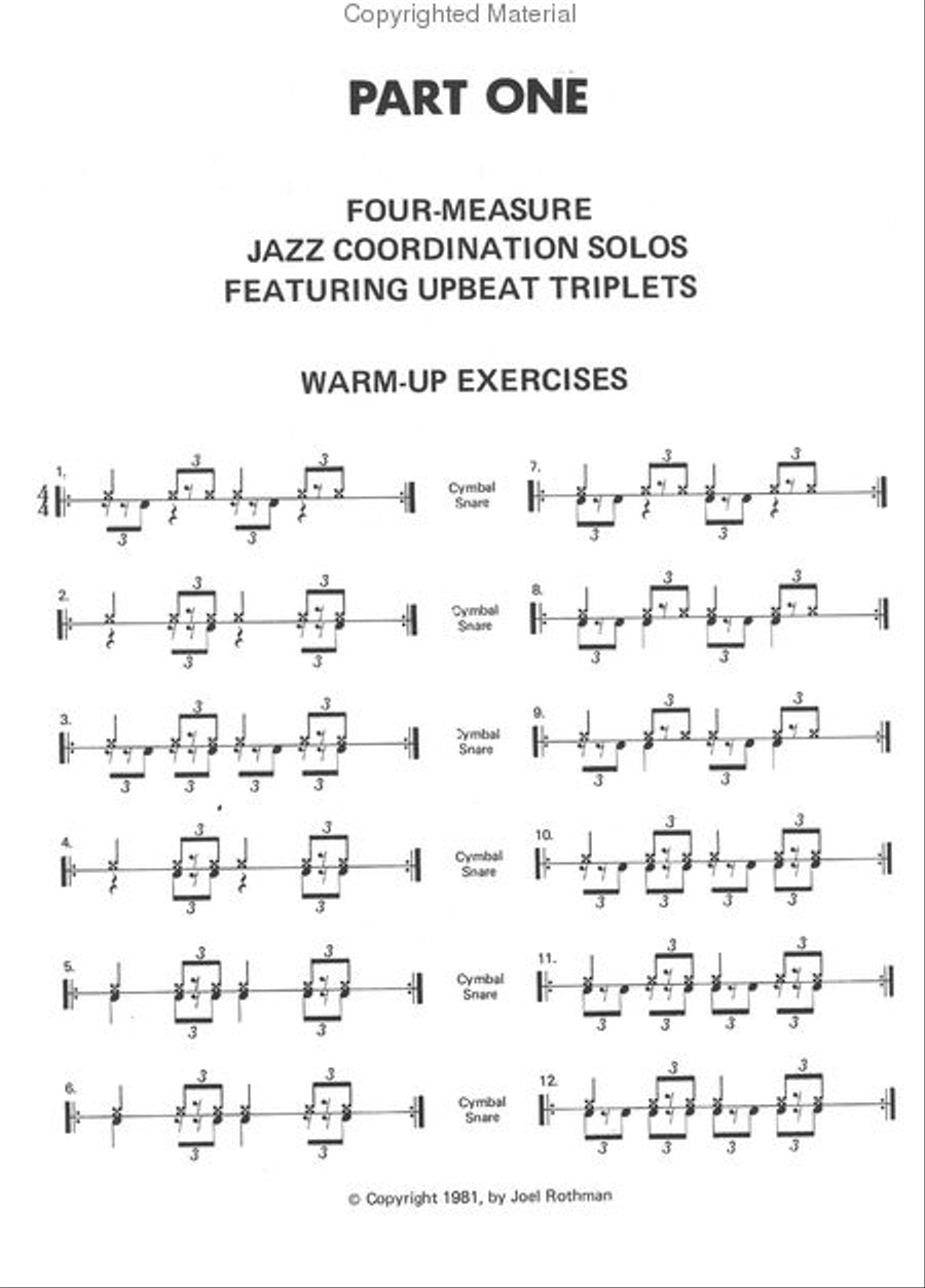 Easy Drum Solos For Jazz Coordination Drums scores gallery preview page 2