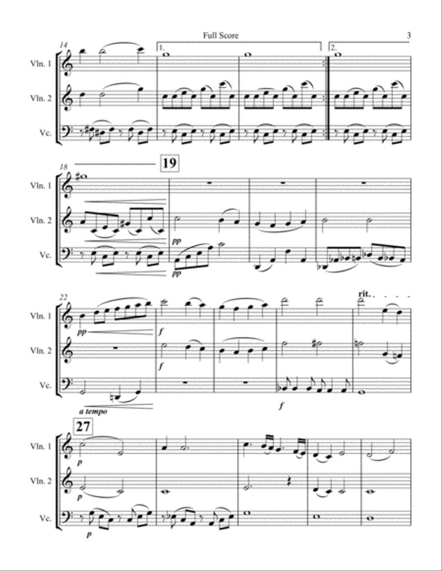 If I Loved You String Trio scores gallery preview page 3