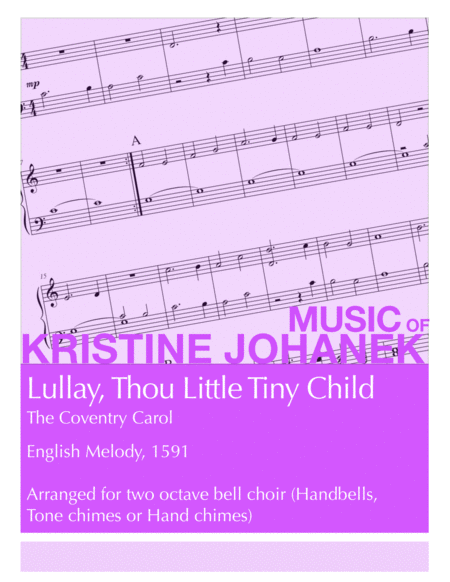 Lullay, Thou Little Tiny Child (The Coventry Carol) (2 Octave Handbells, Tone Chimes or Hand Chimes) image number null