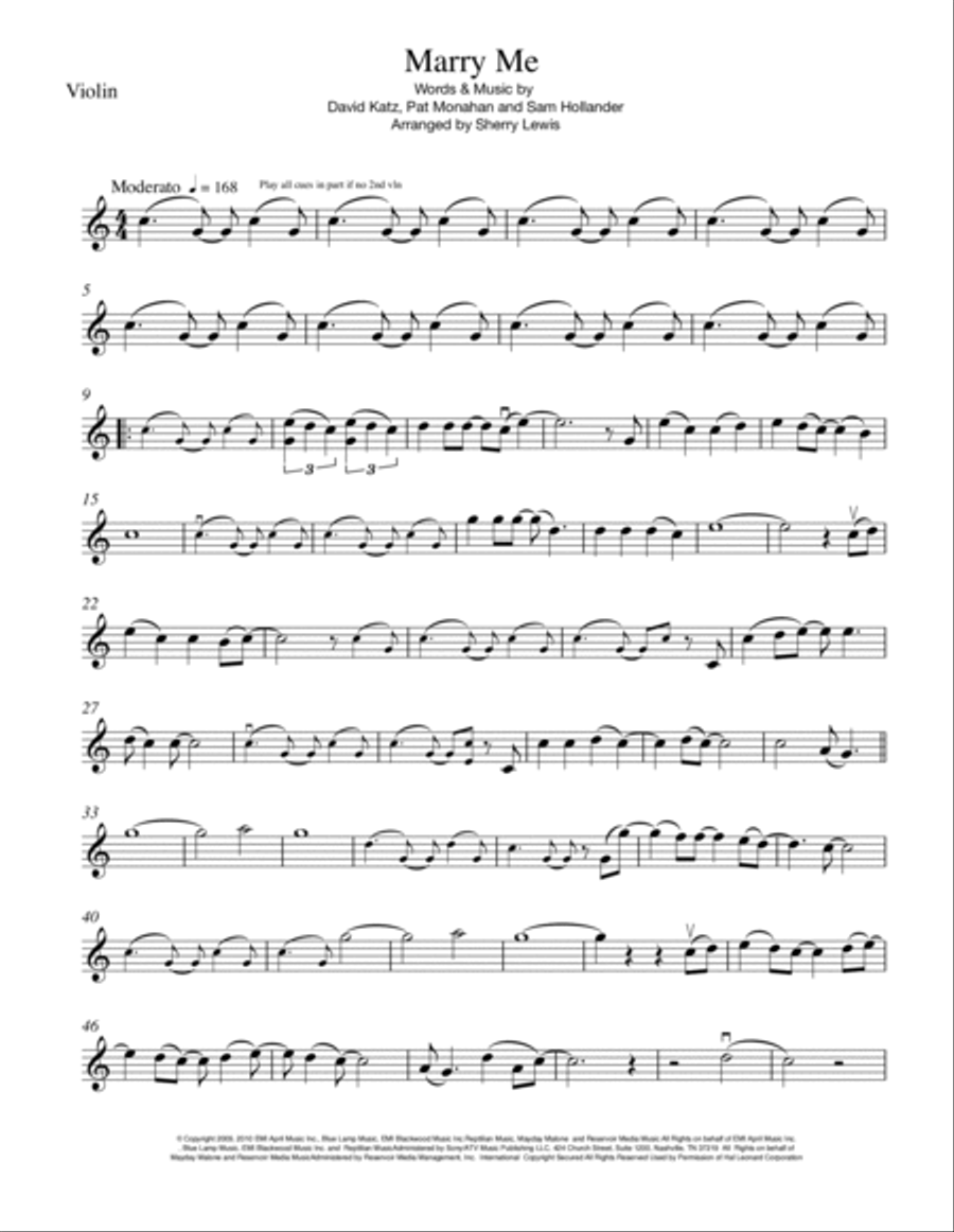 Marry Me String Duet scores gallery preview page 4