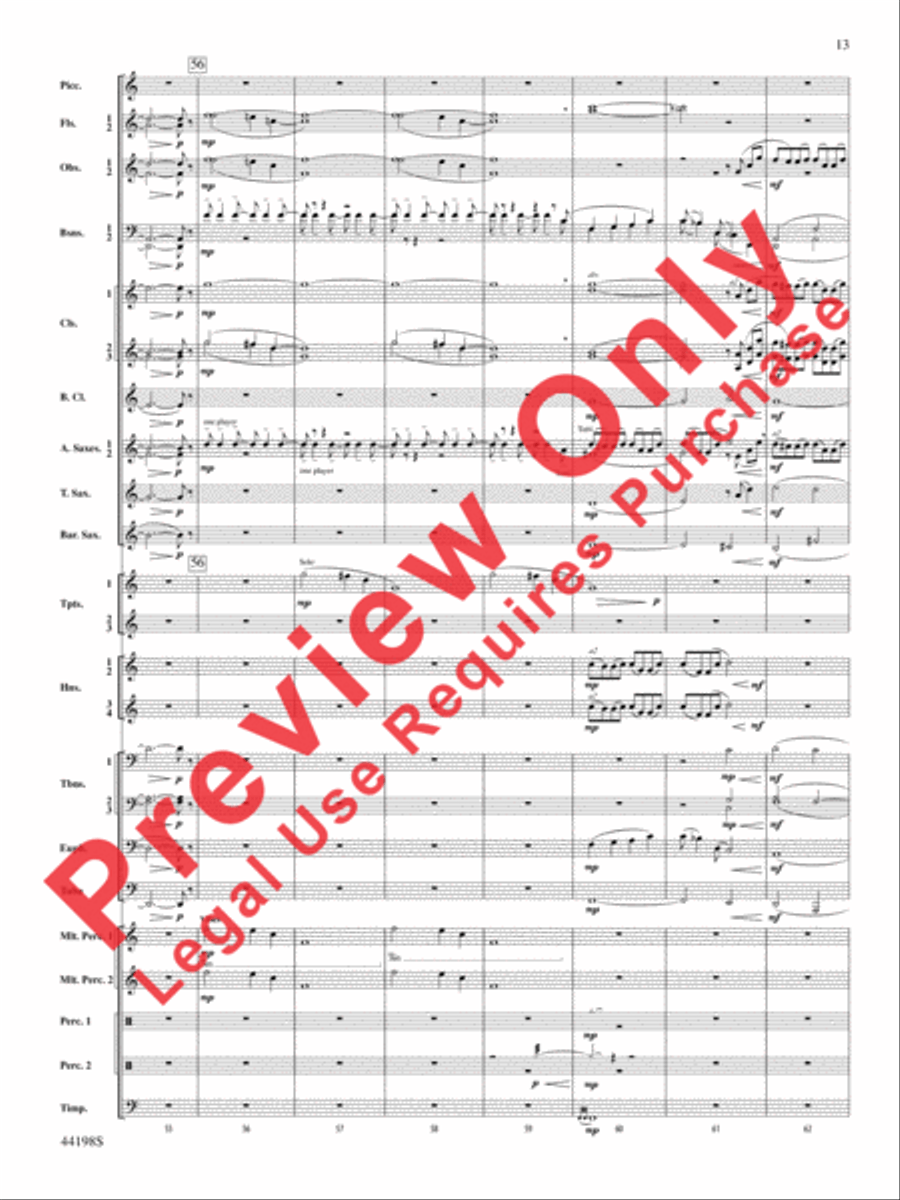 Afterlife Concert Band scores gallery preview page 14