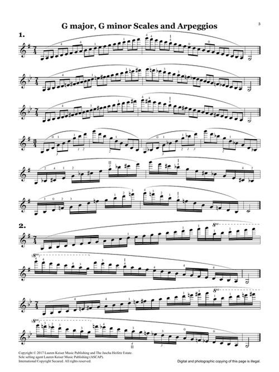 The Heifetz Scale Book for Violin Violin Solo scores gallery preview page 4