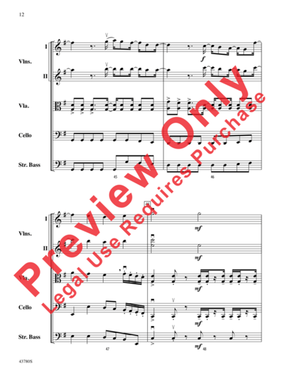Bring Me to Life String Orchestra scores gallery preview page 13