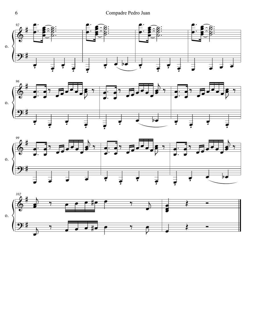 Compadre Pedro Juan Piano Trio scores gallery preview page 6