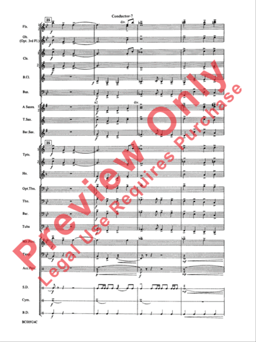 Affirmation Overture Concert Band scores gallery preview page 9