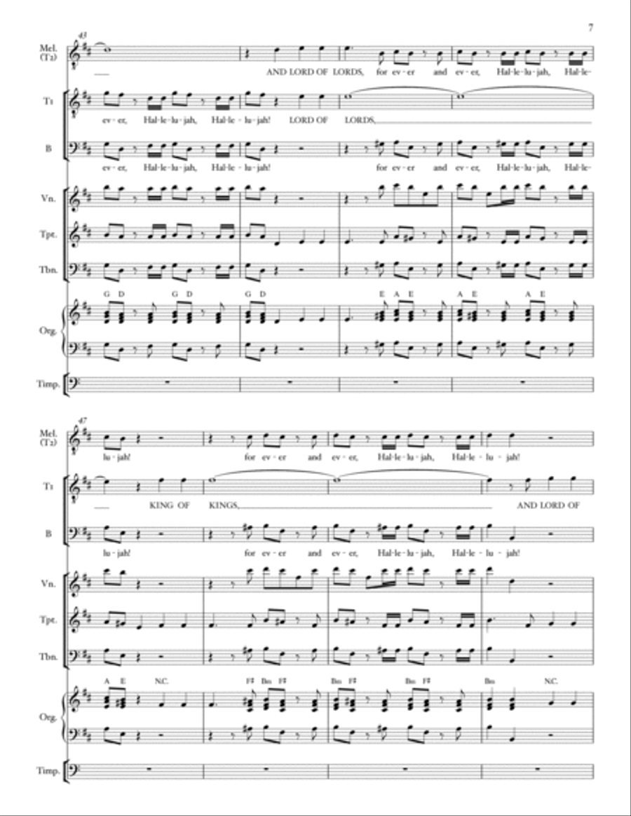 Hallelujah (from “MESSIAH”) for Men’s Chorus (TTB) – FULL SCORE TTB scores gallery preview page 6