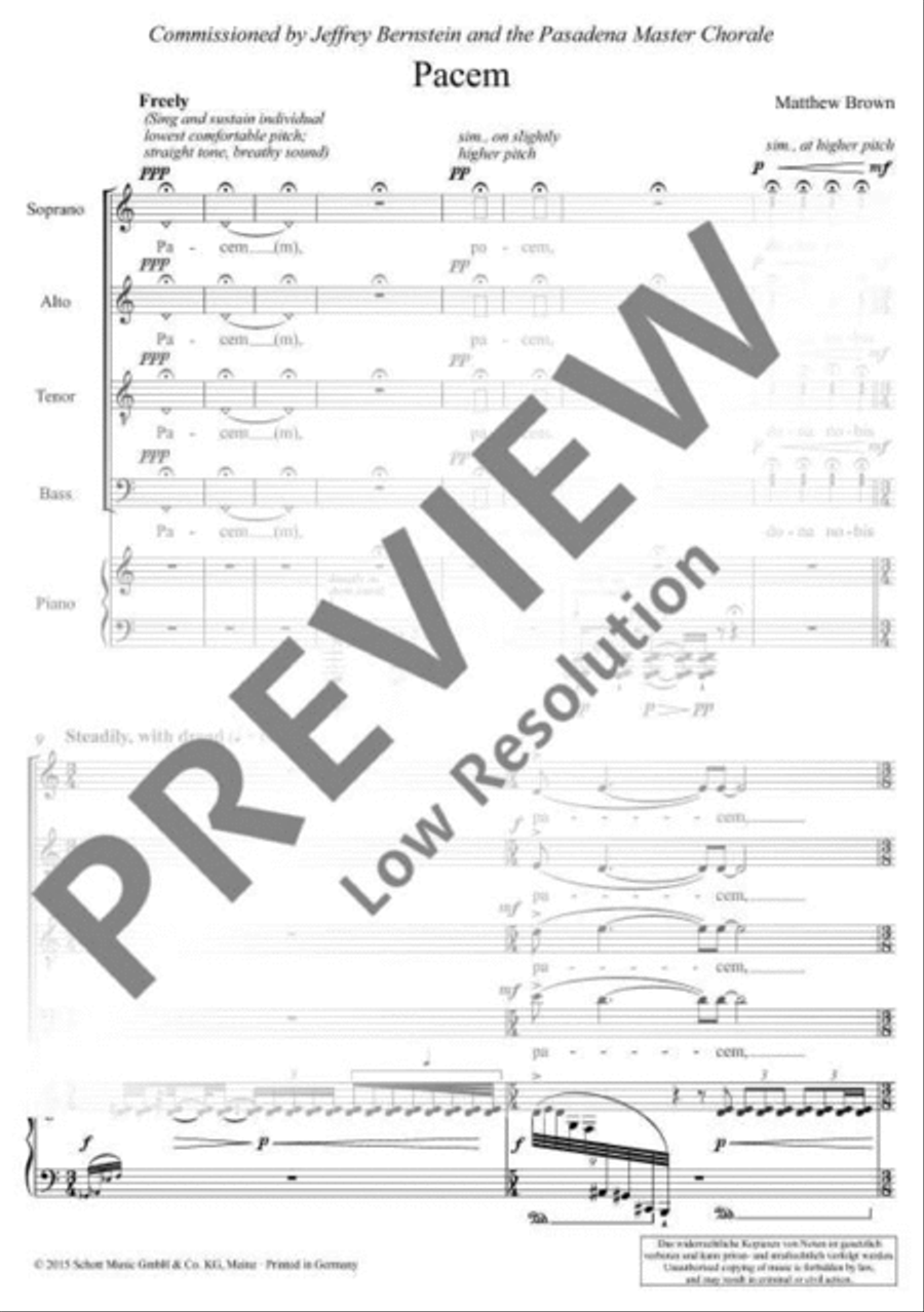 Pacem 4-Part scores gallery preview page 6