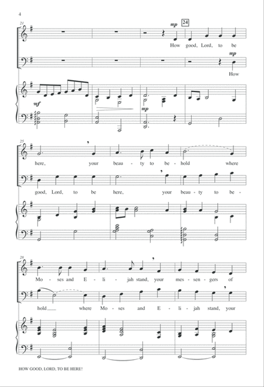 How Good Lord to be Here How Good Lord to be Here 4-Part scores gallery preview page 4