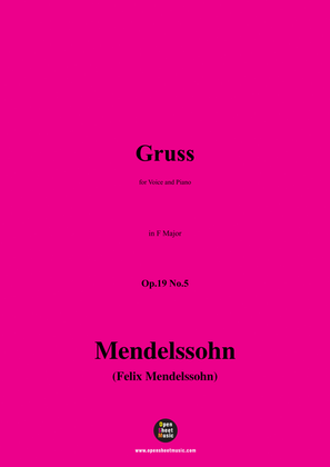 F. Mendelssohn-Gruss,Op.19 No.5,in F Major