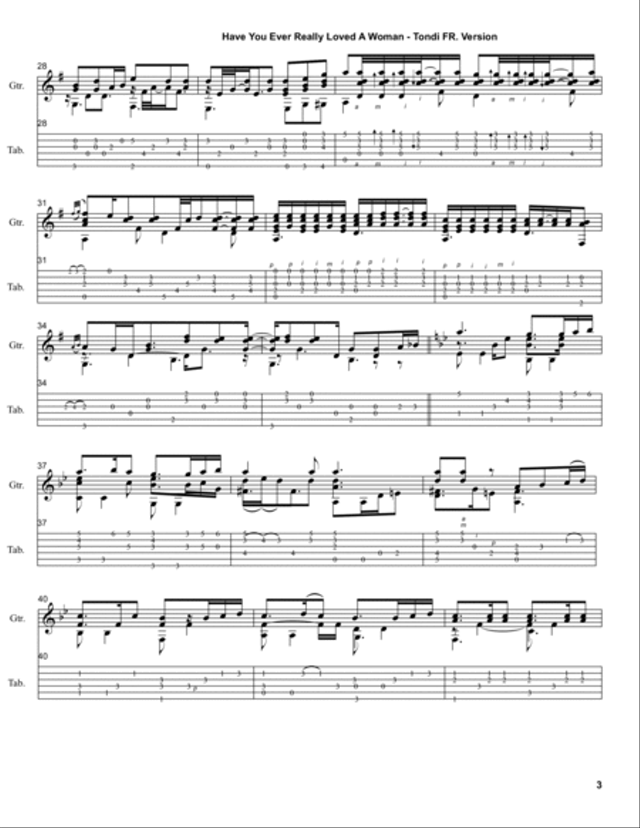 Have You Ever Really Loved A Woman? Acoustic Guitar scores gallery preview page 3