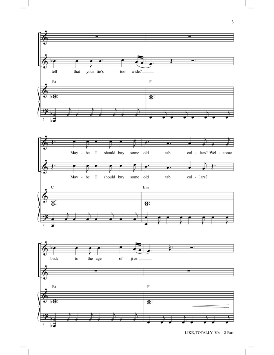 Like, Totally '80s (arr. Mark Brymer) 2-Part scores gallery preview page 2