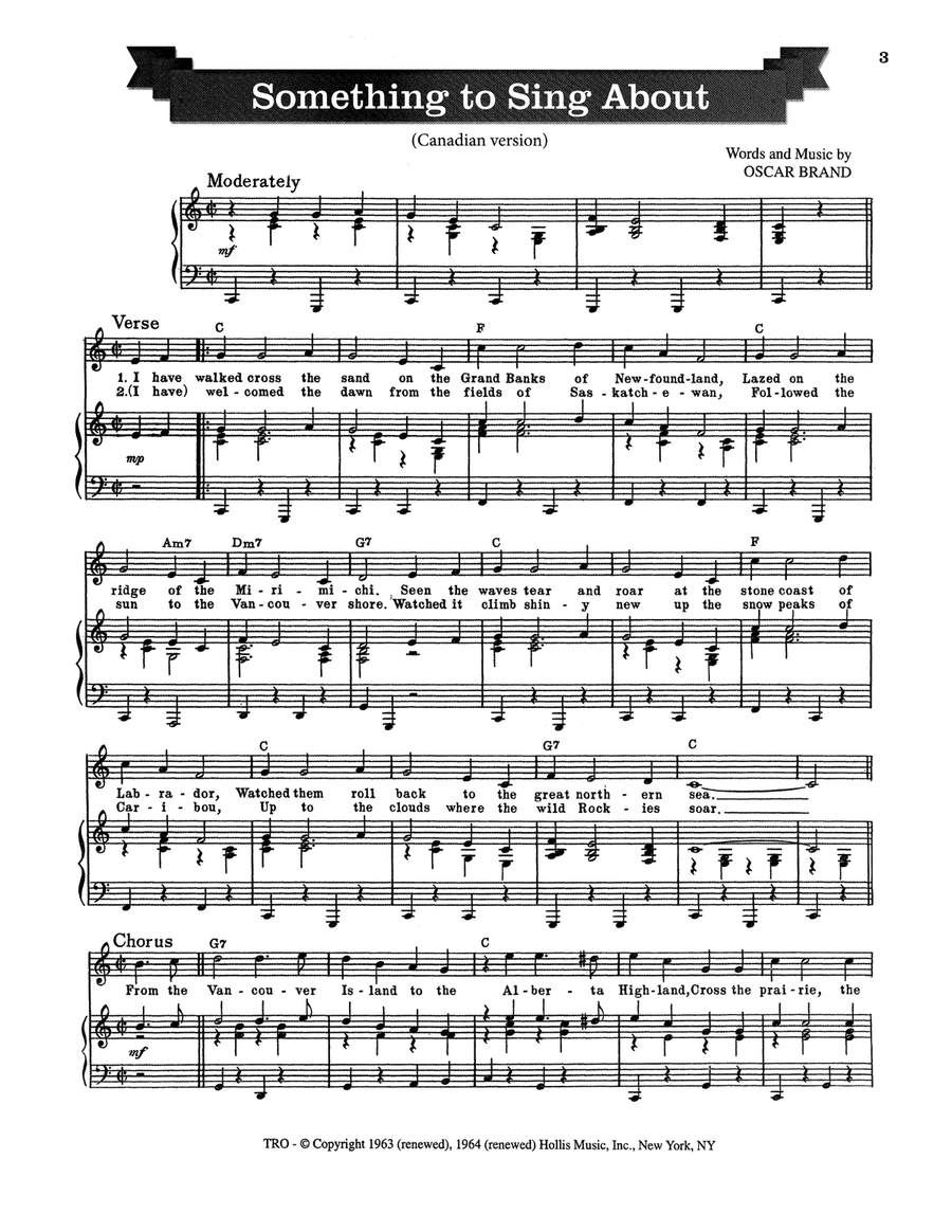 Something To Sing About Piano, Vocal scores gallery preview page 1