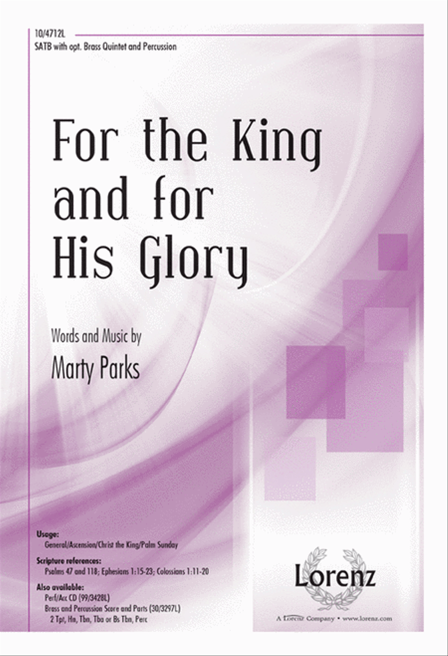 For the King and for His Glory 4-Part scores gallery preview page 1
