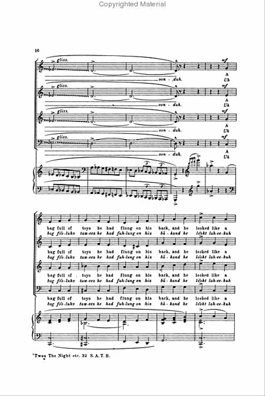 'Twas the Night Before Christmas 4-Part scores gallery preview page 3
