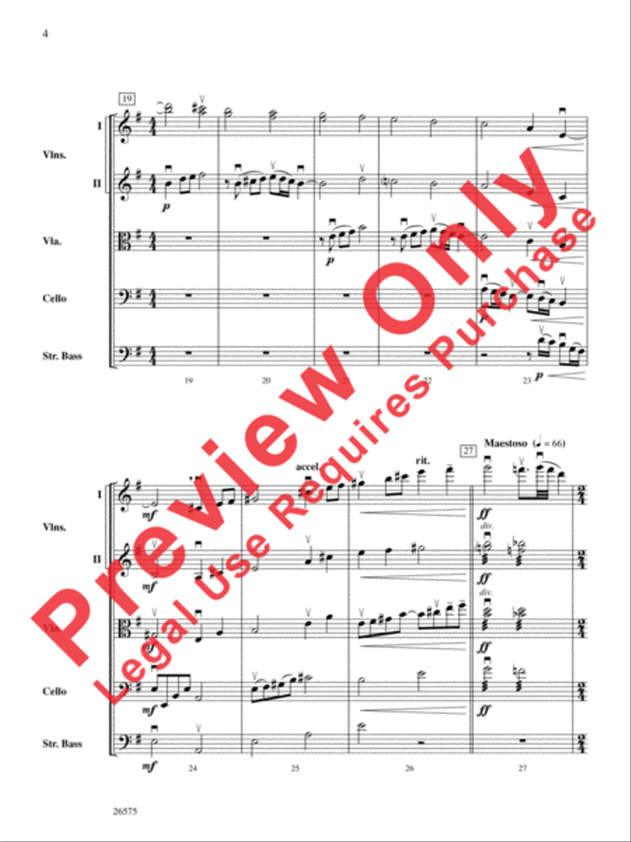 Of Glorious Plumage String Orchestra scores gallery preview page 5