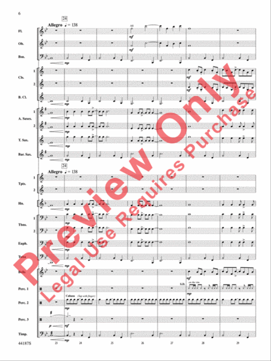 Zeeland Zeeland Concert Band scores gallery preview page 7