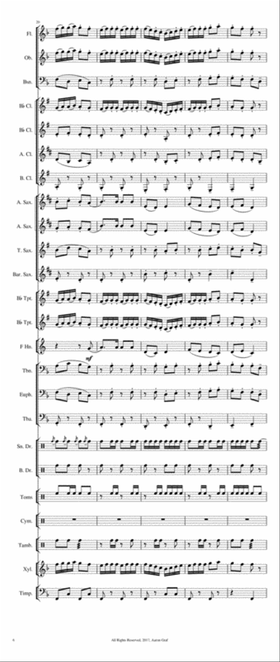Bluebonnet Hoedown Concert Band scores gallery preview page 6