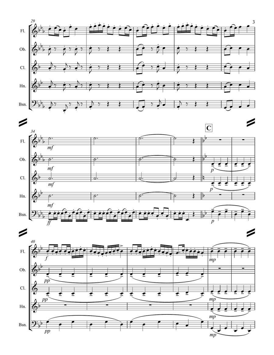 Procession of the Nobles from Mlada (for Woodwind Quintet) Woodwind Quintet scores gallery preview page 4