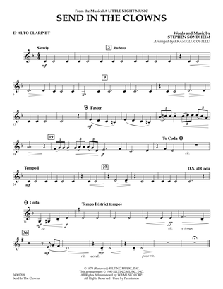 Send in the Clowns (from A Little Night Music) (arr. Frank Cofield) - Eb Alto Clarinet