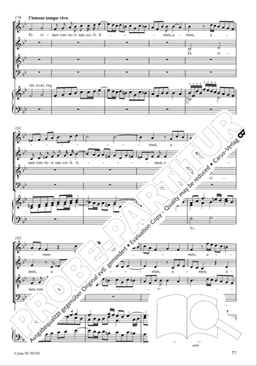 Missa in g. Hasse-Werkausgabe IV/3 4-Part scores gallery preview page 86