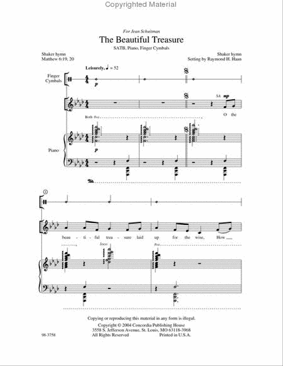 The Beautiful Treasure 4-Part scores gallery preview page 2