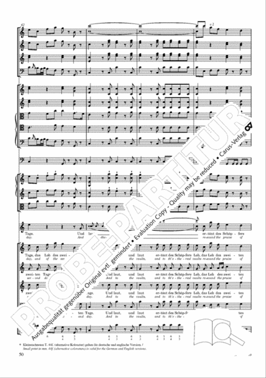 The Creation (Die Schopfung) 4-Part scores gallery preview page 70