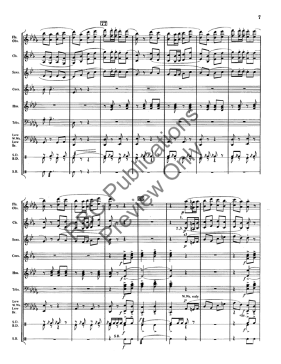Three Old French Ballads (Score) Concert Band scores gallery preview page 8