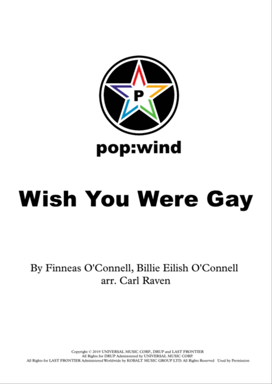 Wish You Were Gay Wish You Were Gay Tenor Saxophone scores gallery preview page 1