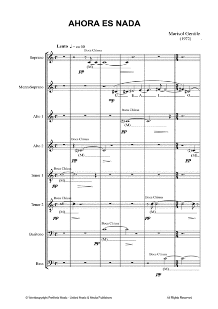 Ahora es Nada for Mixed Choir (SSAATTBB) SSAATTBB scores gallery preview page 2