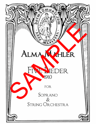 Five Lieder (1910) for Soprano & String Orchestra