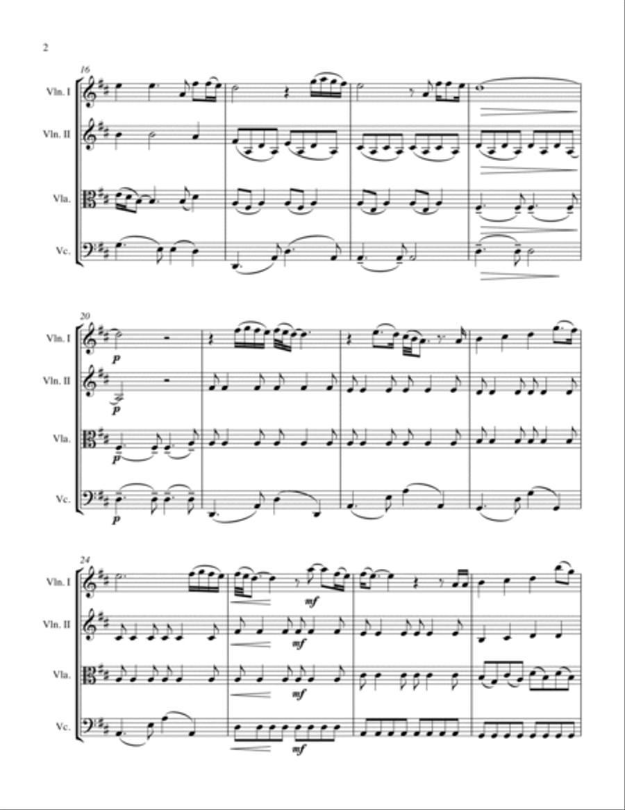 (Everything I Do) I Do It For You String Quartet scores gallery preview page 5