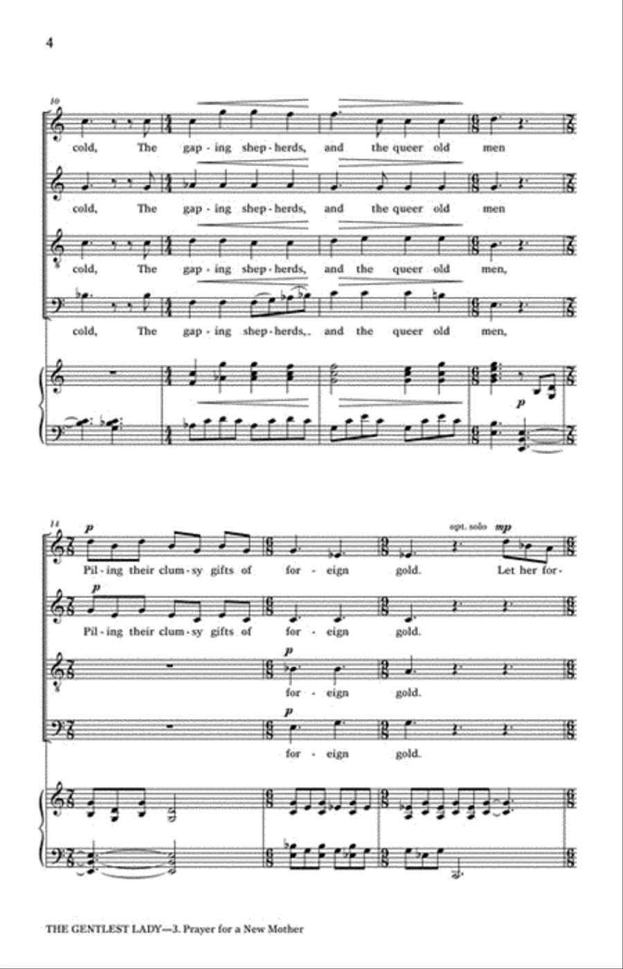 Prayer for a New Mother 4-Part scores gallery preview page 3