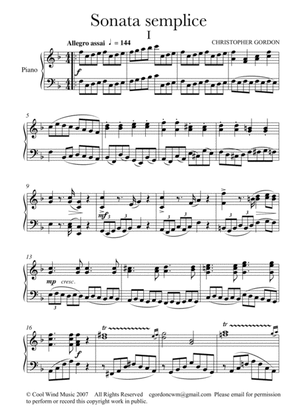 Sonata semplice (Simple Sonata) for Piano