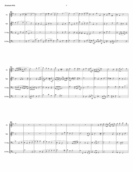 Fantasia #10 For 4 Viols - for Wind Quartet image number null