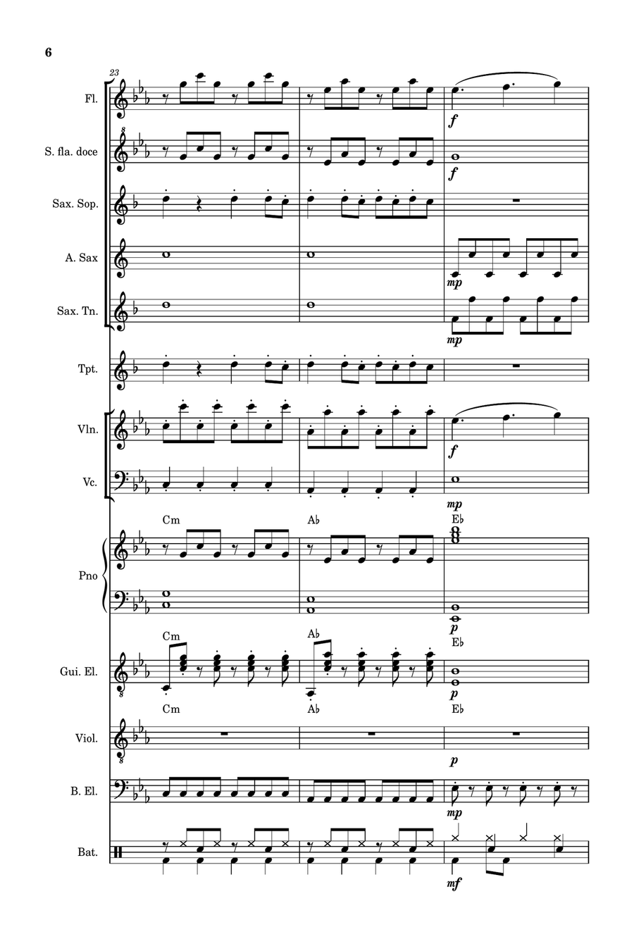 L'amour Toujours (Momento Lucchesi) Concert Band scores gallery preview page 6