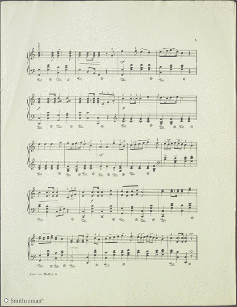 American Medley (Music of the Union) Piano Solo scores gallery preview page 5