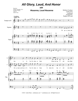 All Glory, Laud, And Honor (with "Hosanna, Loud Hosanna") (for 2-part choir - (Soprano & Tenor)