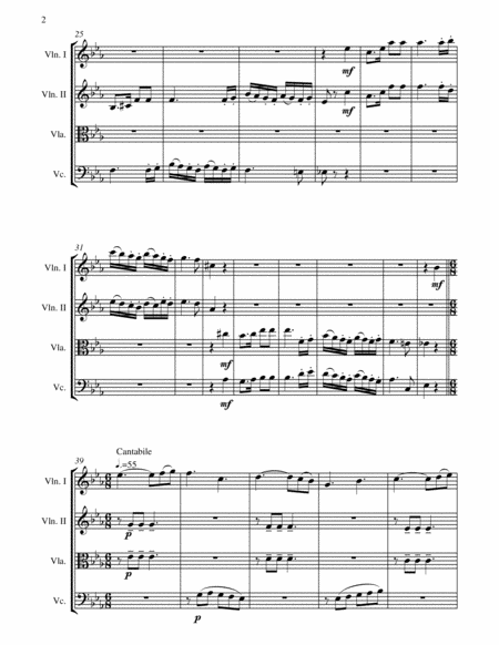 Episode Fugue - String Quartet - Chamber Music - 2 Violins; Viola and Cello - Intermediate Level image number null