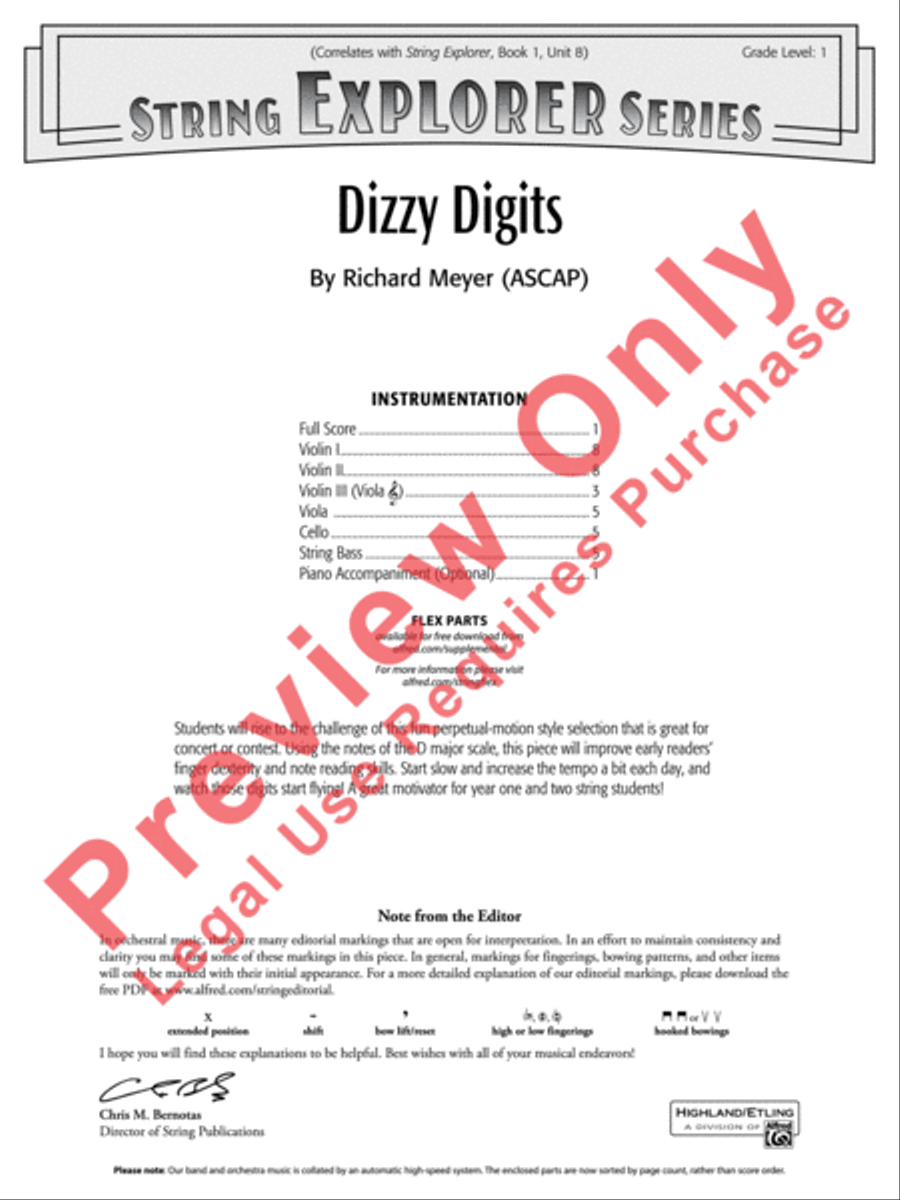 Dizzy Digits String Orchestra scores gallery preview page 2