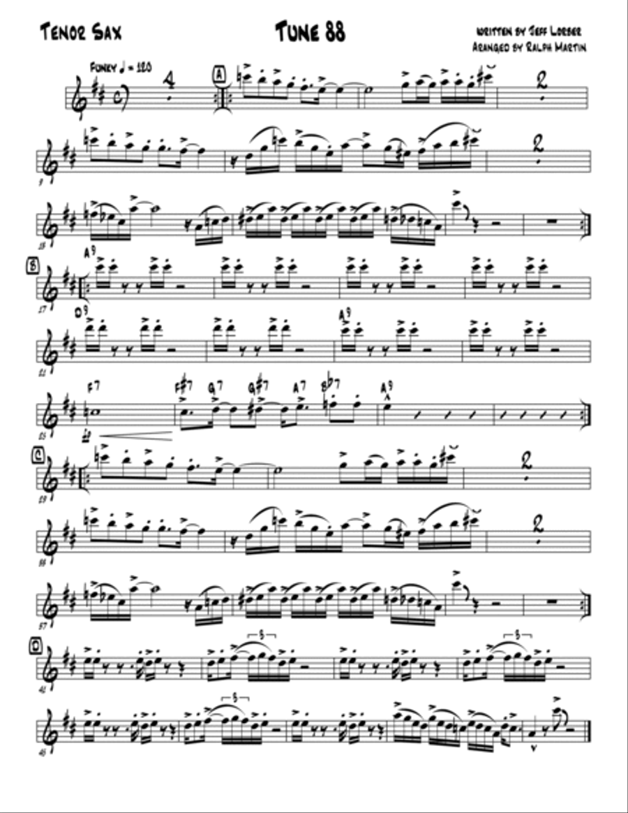 Tune 88 Tune 88 Jazz Ensemble scores gallery preview page 5