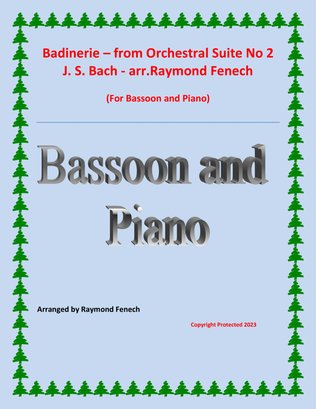Book cover for Badinerie - J.S.Bach - for Bassoon and Piano